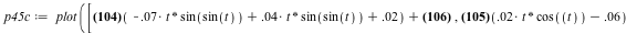 `assign`(p45c, plot([`+`(`*`(.5, `+`(`+`(`+`(`-`(`*`(0.7e-1, `*`(t, `*`(sin(sin(t))))))), `+`(`*`(0.4e-1, `*`(t, `*`(sin(sin(t))))))), 0.2e-1)), 3.347000000), `+`(`*`(.55, `+`(`*`(0.2e-1, `*`(t, `*`(c...