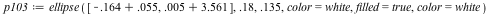 `assign`(p103, ellipse([`+`(-.164, 0.55e-1), `+`(0.5e-2, 3.561)], .18, .135, color = white, filled = true, color = white))