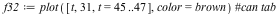 `assign`(f32, plot([t, 31, t = 45 .. 47], color = brown))